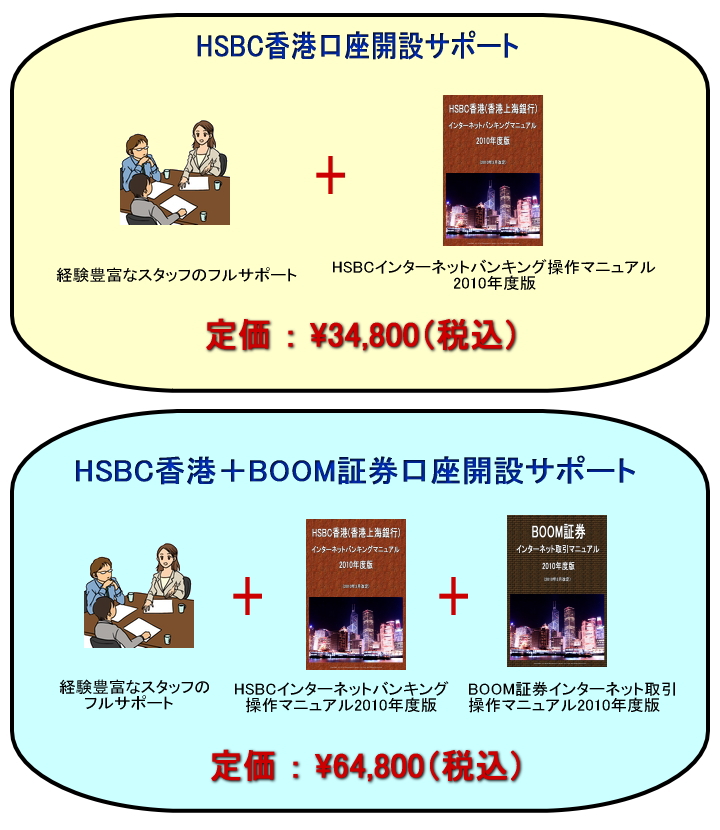 HSBC���` BOOM�،� �����J�݃T�|�[�g